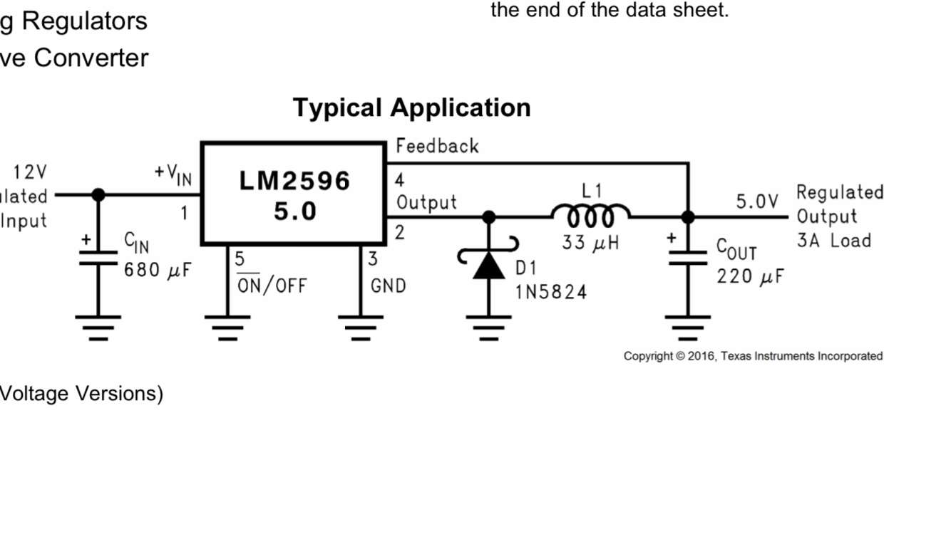 Lm2596t схема включения